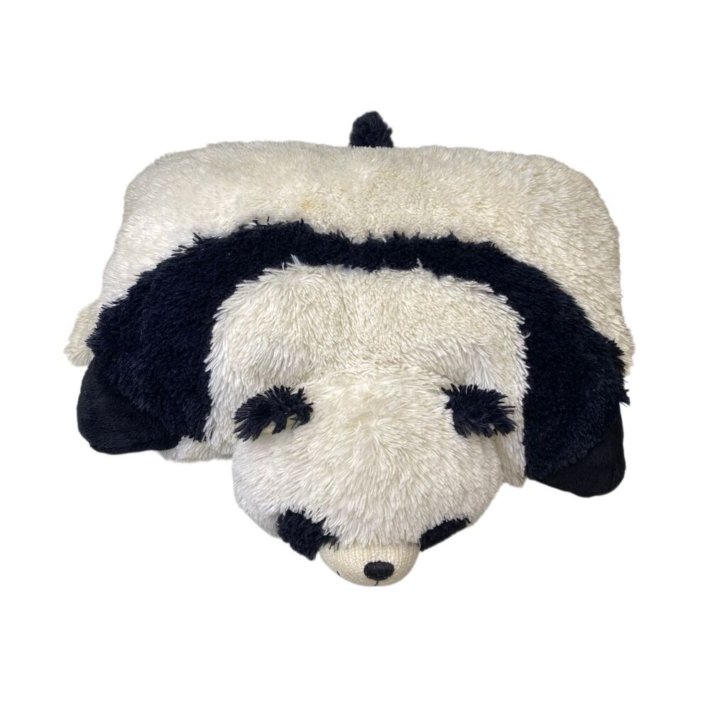 Pillow Pets Panda Plush Pillow Stuffed Animal Black White Soft Toy Kids Jungle